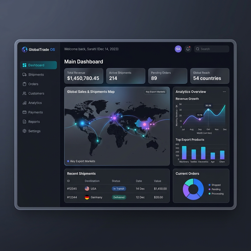 EximAuto CRM Dashboard